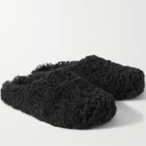 Marni Black Shearling Mules